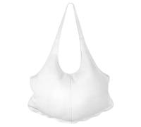 Weduspaty Santa Suit, Fat Suit, Fake Padded Belly Santa, Adjustable Costume with Elastic Band, Zipper for Men Christmas Cosplay Prop, White