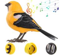 Weduspaty Toy Birds For Kids, Electric Singing and Chirping Bird Toy Interactive Toy Birds Motion and Sound Activated Toy Bird Battery Operated Robot Bird for Kids Gifts, Oriole