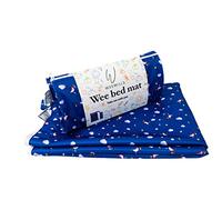 Wee Bed Mat | Reusable mattress protector for children | 100% waterproof, soft fabric | Single bed | Portable | Sleepovers | Visiting family