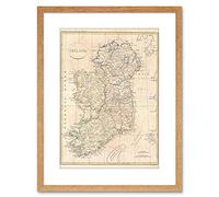 Wee Blue Coo 1799 Clement Cruttwell Map Ireland Framed Wall Art Print