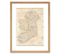 Wee Blue Coo 1799 Clement Cruttwell Map Ireland Vintage Art Frame Framed Wall Art Print