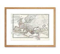 Wee Blue Coo 1850 Map Roman Empire Divided East West Ancient Rome Art Framed Art Print Picture & Mount F12X007