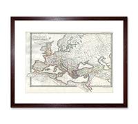 Wee Blue Coo 1850 Map Roman Empire Divided East West Ancient Rome Framed Wall Art Print
