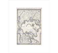 Wee Blue Coo 1855 Colton Map The Arctic Or North Pole Mount Wall Art Print