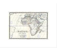 Wee Blue Coo 1855 Spruner Map Africa From The 8th To The 14th Century Wall Art Print