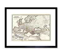 Wee Blue Coo 1865 Spruner Map The Roman Empire Under Constantine Vintage Art Framed Wall Art Print
