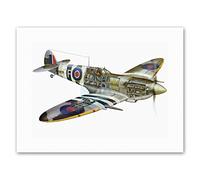 Wee Blue Coo 1941 Supermarine Spitfire New Picture Illustration Canvas Art Print