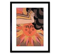 Wee Blue Coo 9x7 '' AD USSR SOVIET COMMUNISM SUN CLOUD WORLD PEACE FRAMED ART PRINT F97X963