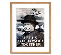 Wee Blue Coo 9x7 '' AD WAR CHURCHILL WINSTON VICTORY BRITAIN WW2 FRAMED ART PRINT F97X975
