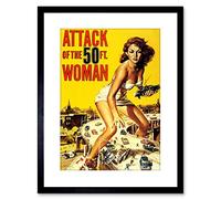 Wee Blue Coo 9x7 '' MOVIE FILM ATTACK FIFTY FOOT WOMAN GIANTESS USA FRAMED ART PRINT F97X533