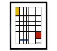 Wee Blue Coo 9x7 '' PIET MONDRIAN CUBES OLD MASTER REPRODUCTION FRAMED ART PRINT F97X862