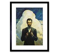 Wee Blue Coo 9x7 '' POLITICS PRESIDENT ABRAHAM LINCOLN 1940 NC WYETH FRAMED ART PRINT F97X712