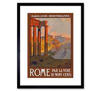 Wee Blue Coo 9x7 '' RUIN FORUM ROME VINTAGE FRAMED ART PRINT PICTURE MOUNT PHOTO F97X1307