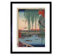 Wee Blue Coo 9x7 '' UTAGAWA HIROSHIGE JAPANESE 100 VIEWS EDO 062 FRAMED ART PRINT F97X1572
