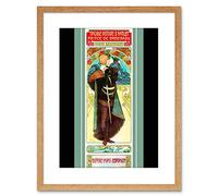 Wee Blue Coo 9x7 '' VINTAGE MUCHA HAMLET NOUVEAU SHAKESPEARE FRAMED ART PRINT F97X1702