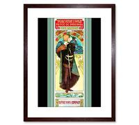 Wee Blue Coo 9x7 '' VINTAGE MUCHA HAMLET NOUVEAU SHAKESPEARE FRAMED ART PRINT F97X1702