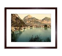 Wee Blue Coo 9x7 '' VINTAGE PHOTOGRAPHY RIVA LAKE GARDA ITALY NEW FRAMED ART PRINT F97X1786