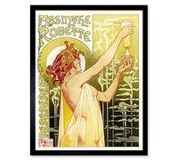 Wee Blue Coo Absinthe Robette Belgium Classic Art Print Framed Poster Wall Decor 12x16 inch