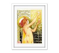 Wee Blue Coo Absinthe Robette Belgium Classic Artwork Framed Wall Art Print 18X24 Inch