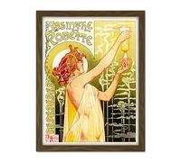 Wee Blue Coo Absinthe Robette Belgium Classic Artwork Framed Wall Art Print 18X24 Inch