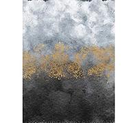 Wee Blue Coo Abstract Grey Gold Watercolour Art Print Canvas Premium Wall Decor Poster