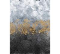 Wee Blue Coo Abstract Grey Gold Watercolour Large Wall Art Print Canvas Premium Poster