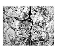 Wee Blue Coo Abstract Ice Water Grey Black White Art Print Poster Wall Decor 12X16 Inch