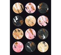 Wee Blue Coo Abstract Painted Circles Large Wall Art Poster Print Thick Paper 18X24 Inch