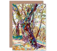 Wee Blue Coo ABSTRACT TREE FOREST IMPRESSIONIST BLANK GREETINGS BIRTHDAY CARD ART