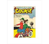 Wee Blue Coo Acg Retro Comic Book Cover Cookie Motorbike Wall Art Print