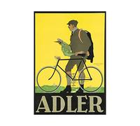 Wee Blue Coo Ad Adler Bicycle Map Man Bike Wall Art Print