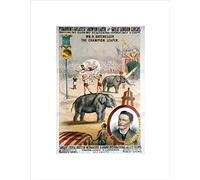 Wee Blue Coo Ad Barnum Greatest Show Earth Elephant Circus Acrobat Wall Art Print