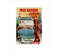 Wee Blue Coo Ad Boat Jubilee Free Harbor Los Angeles San Pedro Wall Art Print