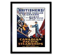 Wee Blue Coo AD CANADIAN PACIFIC BRITISH SETTLE CANADA FRAMED PRINT F97X2134