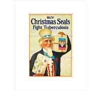 Wee Blue Coo Ad Charity Medicine Tuberculosis Uncle Sam Post Seal Wall Art Print