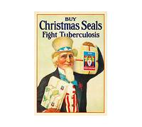 Wee Blue Coo Ad Charity Medicine Tuberculosis Uncle Sam Post Seal Wall Art Print