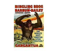 Wee Blue Coo Ad Circus Barnum Bailey Gargantua Gorilla Wall Art Print