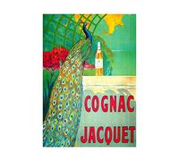 Wee Blue Coo Ad Cognac Drink Beverage Peacock Colourful Picture Wall Art Print