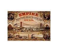 Wee Blue Coo Ad Empire Sewing Machine Company Brooklyn Bridge Nyc Wall Art Print