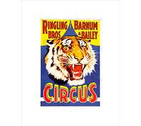 Wee Blue Coo Ad Exhibition Circus Barnum Bailey Ringling Bros Tiger Wall Art Print
