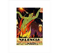 Wee Blue Coo Ad Exhibition Festival Flaws Valencia Green Lady Spain Wall Art Print