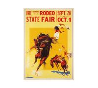 Wee Blue Coo Ad Exhibition Strawberry Roan Free Rodeo Bronco Horse Wall Art Print