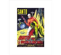 Wee Blue Coo Ad Film Movie Martian Invasion Santo Mask Wrestler Mexico Wall Art Print
