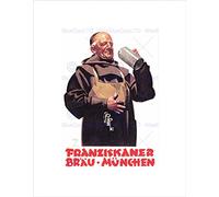 Wee Blue Coo Ad Franziskaner Beer Munich Germany Monk Drink Alcohol Wall Art Print