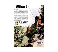 Wee Blue Coo Ad Job Career Military Army Radio Soldier USA Wall Art Print