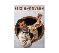 Wee Blue Coo Ad Liqueur Elixir D'anvers Alcohol Herbal Antwerp Wall Art Print