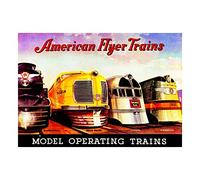 Wee Blue Coo Ad Model Train Engines American Flyer Toy Kids Wall Art Print