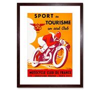 Wee Blue Coo AD MOTORING ORGANISATION MOTORCYCLE CLUB FRANCE RACE TOUR PARIS PRINT B12X6342