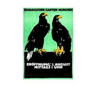 Wee Blue Coo Ad Opening Munich Zoo Garden Eagles Germany Wall Art Print