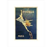 Wee Blue Coo Ad Phebus Wheel Tyre Angel Fairy Vintage Retro Paris Wall Art Print